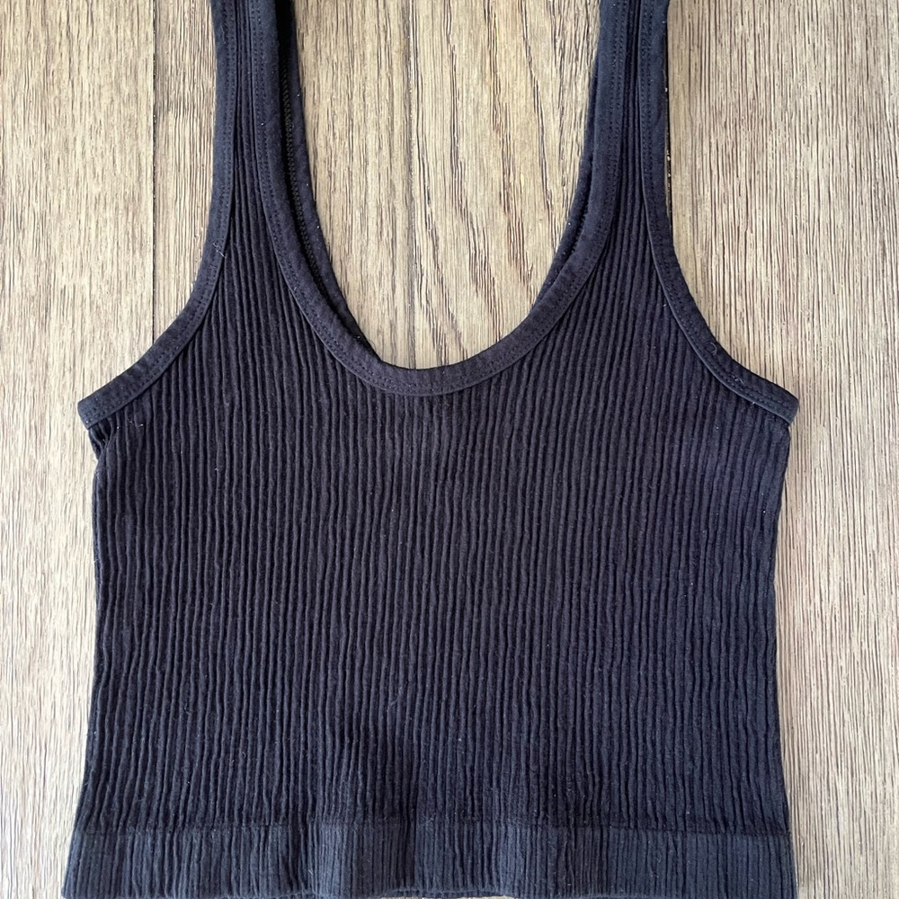 Urban Outfitters Black Ribbed Tank Top